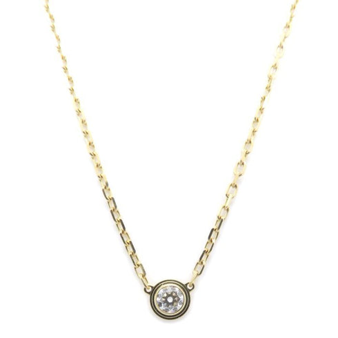 Damour SM Pendant Necklace 18K Yellow Gold with Diamond