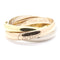 Vendome Louis Cartier Band Ring 18K Tricolor Gold
