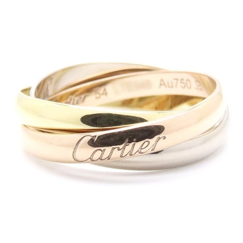 Vendome Louis Cartier Band Ring 18K Tricolor Gold
