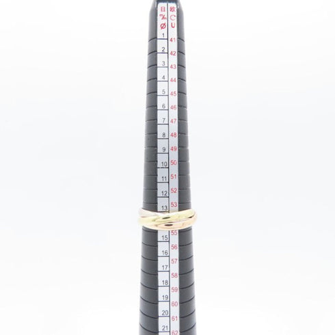 Vendome Louis Cartier Band Ring 18K Tricolor Gold
