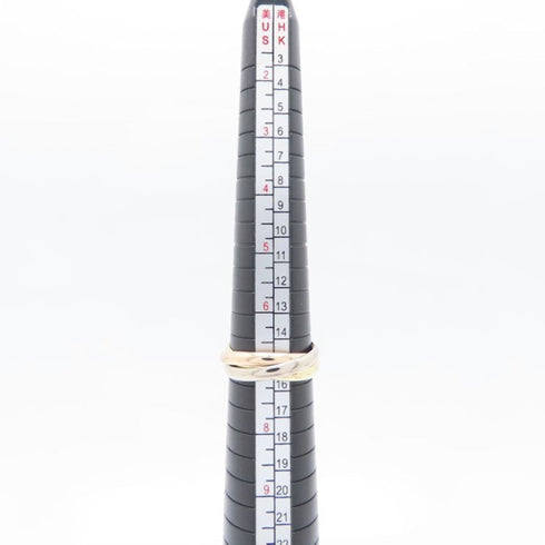 Vendome Louis Cartier Band Ring 18K Tricolor Gold