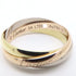 Vendome Louis Cartier Band Ring 18K Tricolor Gold