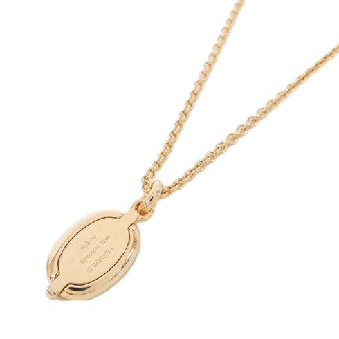 Maillon Pendant Necklace Orange and Rose Gold Mini