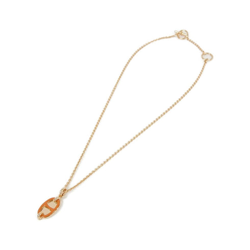 Maillon Pendant Necklace Orange and Rose Gold Mini