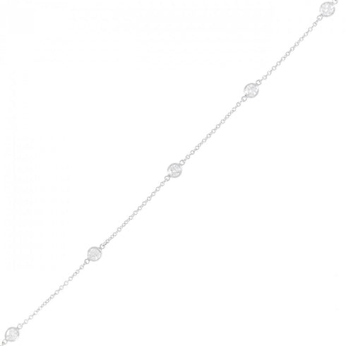 Elsa Peretti Diamonds By The Yard Pendant Necklace Platinum