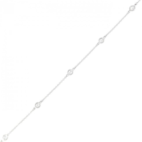 Elsa Peretti Diamonds By The Yard Pendant Necklace Platinum