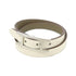 Double Tour Bracelet Swift Leather Etoupe Gray and White
