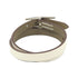 Double Tour Bracelet Swift Leather Etoupe Gray and White