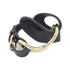 Swift Leather Bracelet Black and Blue Indigo