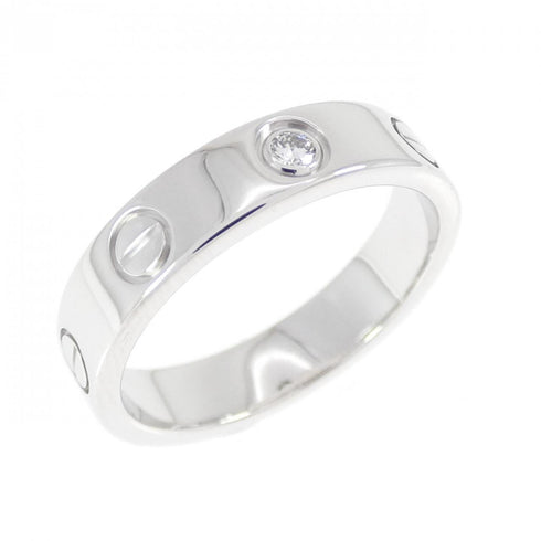 Love Ring 18K White Gold with Diamond Mini