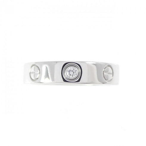 Love Ring 18K White Gold with Diamond Mini