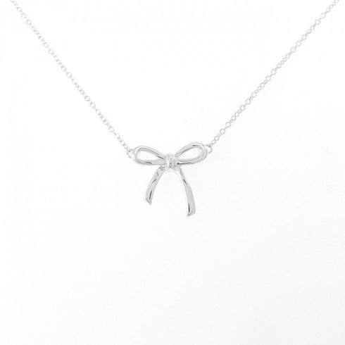 Bow Pendant Necklace Sterling Silver