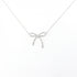 Bow Pendant Necklace Sterling Silver