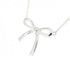 Bow Pendant Necklace Sterling Silver