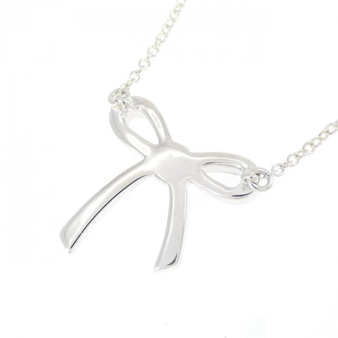 Bow Pendant Necklace Sterling Silver