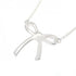 Bow Pendant Necklace Sterling Silver