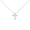 Mini Cross Pendant Necklace Platinum