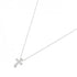 Mini Cross Pendant Necklace Platinum