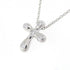Mini Cross Pendant Necklace Platinum