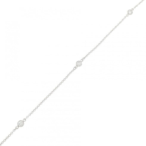 Elsa Peretti Diamonds By The Yard Pendant Necklace Platinum