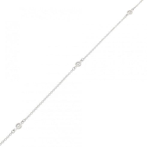 Elsa Peretti Diamonds By The Yard Pendant Necklace Platinum