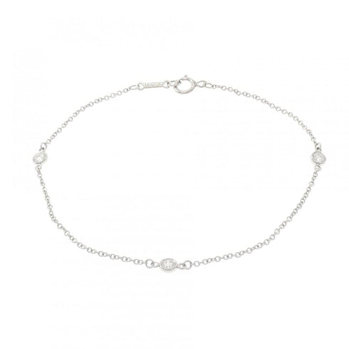 Elsa Peretti Diamonds By The Yard Pendant Necklace Platinum