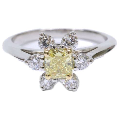 Ring Platinum and 18K White Gold with Diamond