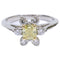 Ring Platinum and 18K White Gold with Diamond