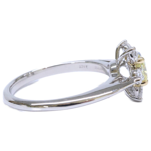 Ring Platinum and 18K White Gold with Diamond