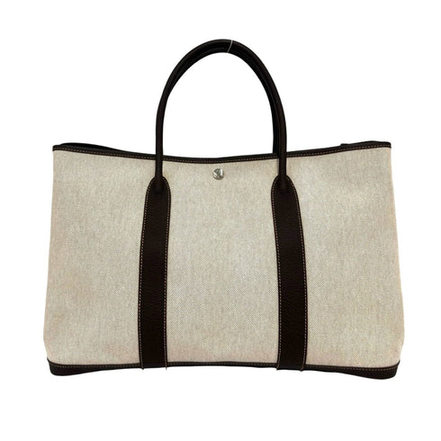 Garden Party Tote Toile and Leather 49