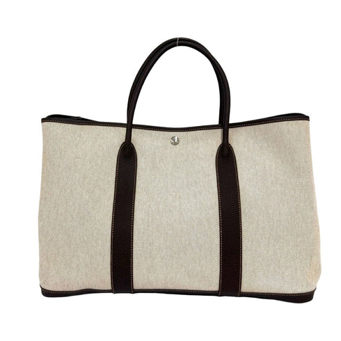 Garden Party Tote Toile and Leather 49