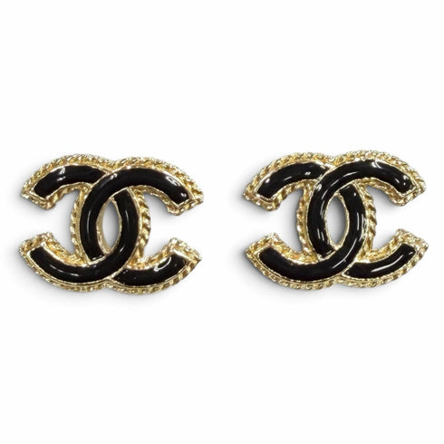 CC Logo Earrings Gold-Tone Metal Gold-Tone Metal