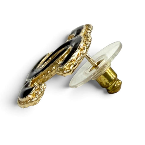 CC Logo Earrings Gold-Tone Metal Gold-Tone Metal