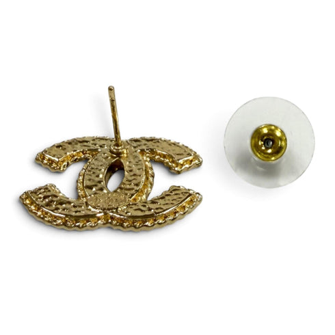 CC Logo Earrings Gold-Tone Metal Gold-Tone Metal