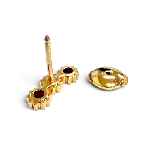 Single Earring Stud 18K Yellow Gold