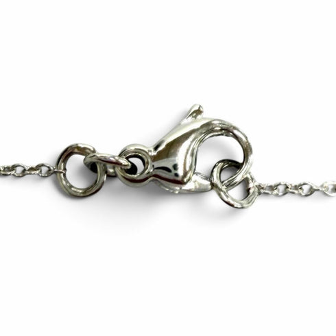 Cross Pendant Necklace 18K White Gold