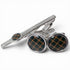 Cufflinks Set Green and Orange Bracelet