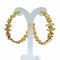CC Logo Hoop Flower Earrings Metal Gold-Tone Metal