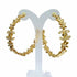 CC Logo Hoop Flower Earrings Metal Gold-Tone Metal