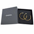 CC Logo Hoop Flower Earrings Metal Gold-Tone Metal
