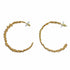 CC Logo Hoop Flower Earrings Metal Gold-Tone Metal