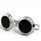 Cufflinks Sterling Silver and Stainless Steel with Onyx Bracelet