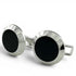 Cufflinks Sterling Silver and Stainless Steel with Onyx Bracelet