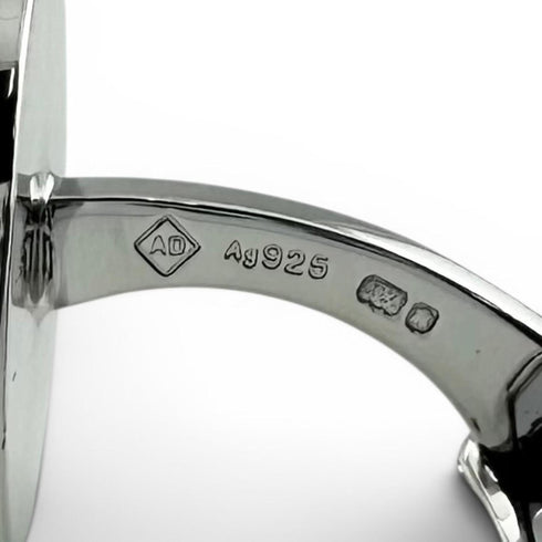 Cufflinks Sterling Silver and Stainless Steel with Onyx Bracelet