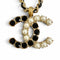 CC Logo Chain Pendant Necklace Gold-Tone Metal