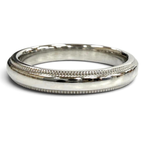 Milgrain Ring Sterling Silver and Platinum