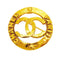 CC Logo Circle Brooch Metal