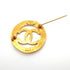 CC Logo Circle Brooch Metal