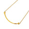 T Smile Pendant Necklace 18K Yellow Gold