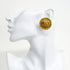 CC Logo Circle Clip-On Earrings Metal Gold-Tone Metal